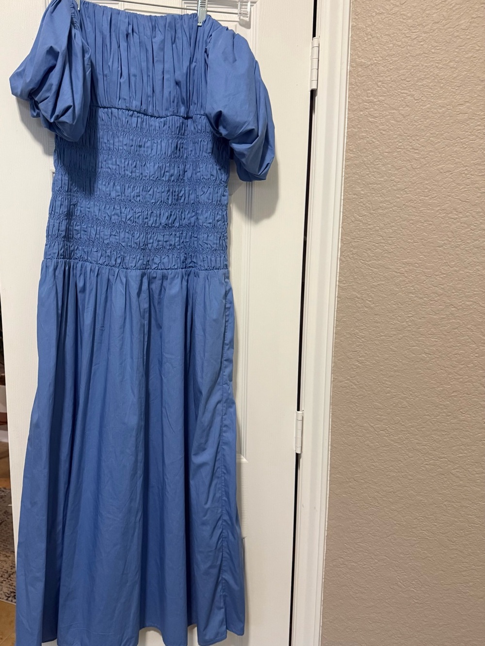 Abercrombie & Fitch Light Blue Smocked Maxi Skirt - Picture 4 of 5